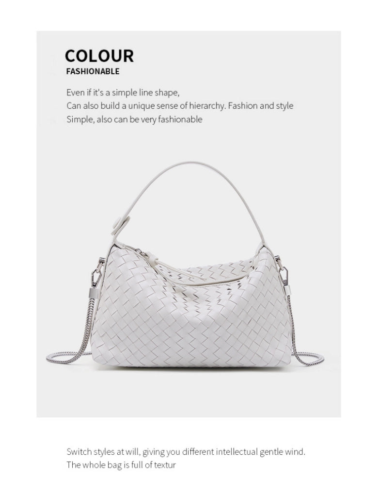 Borse da sera da donna in vera pelle, colore bianco