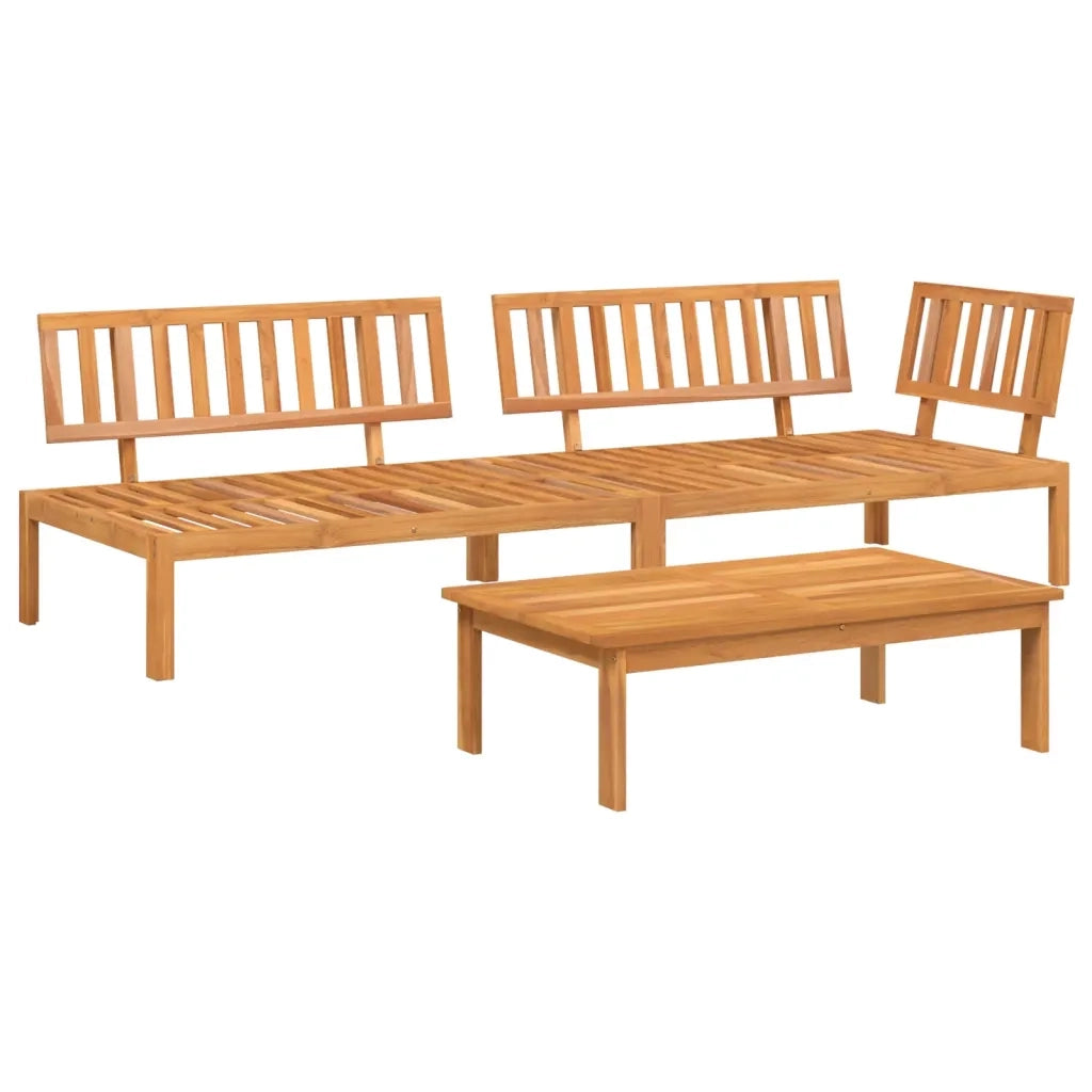 Set Divano Pallet da Giardino 3 pz in Legno Massello di Acacia 3209427