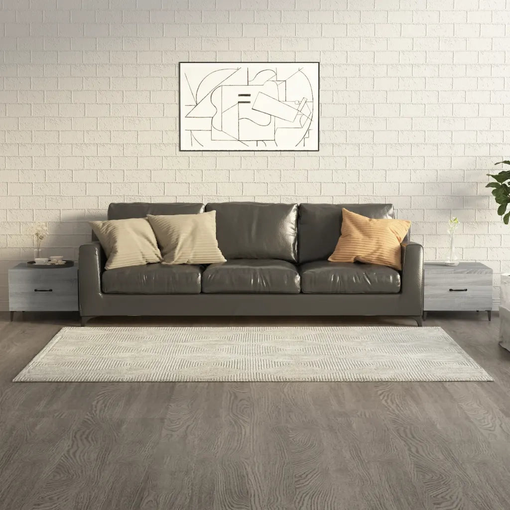 2 pz Tavolini salotto | Tavolino da caff¨¨ | Tavolino da Soggiorno Gambe in Metallo Grigio Sonoma 50x50x40 cm