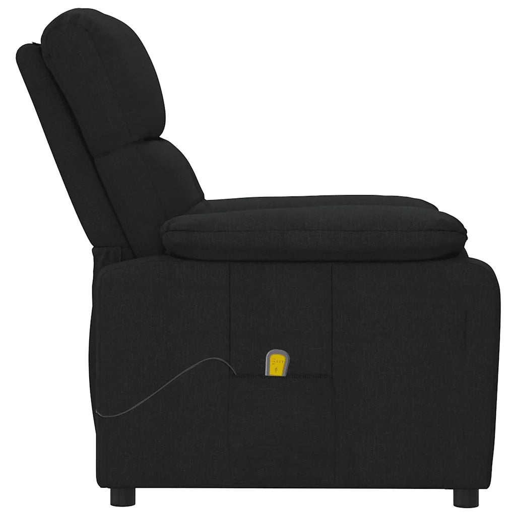 Poltrona Massaggiante Reclinabile Nera in Tessuto cod mxl 44350