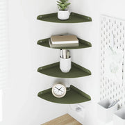Mensola sospesa 4 pcs Verde oliva 24 x 24 x 2 cm 8004107