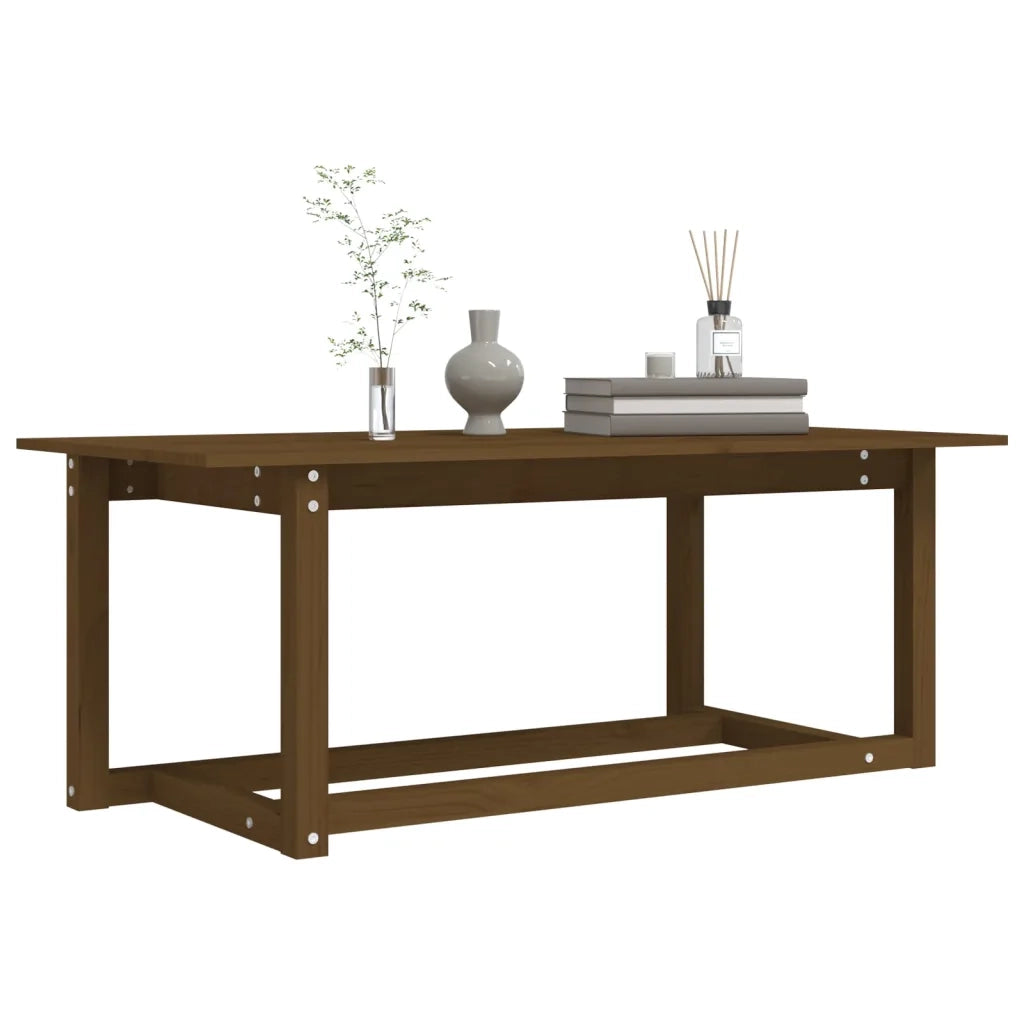 Tavolino da Salotto Miele 110x55x45 cm Legno Massello di Pino cod mxl 25686