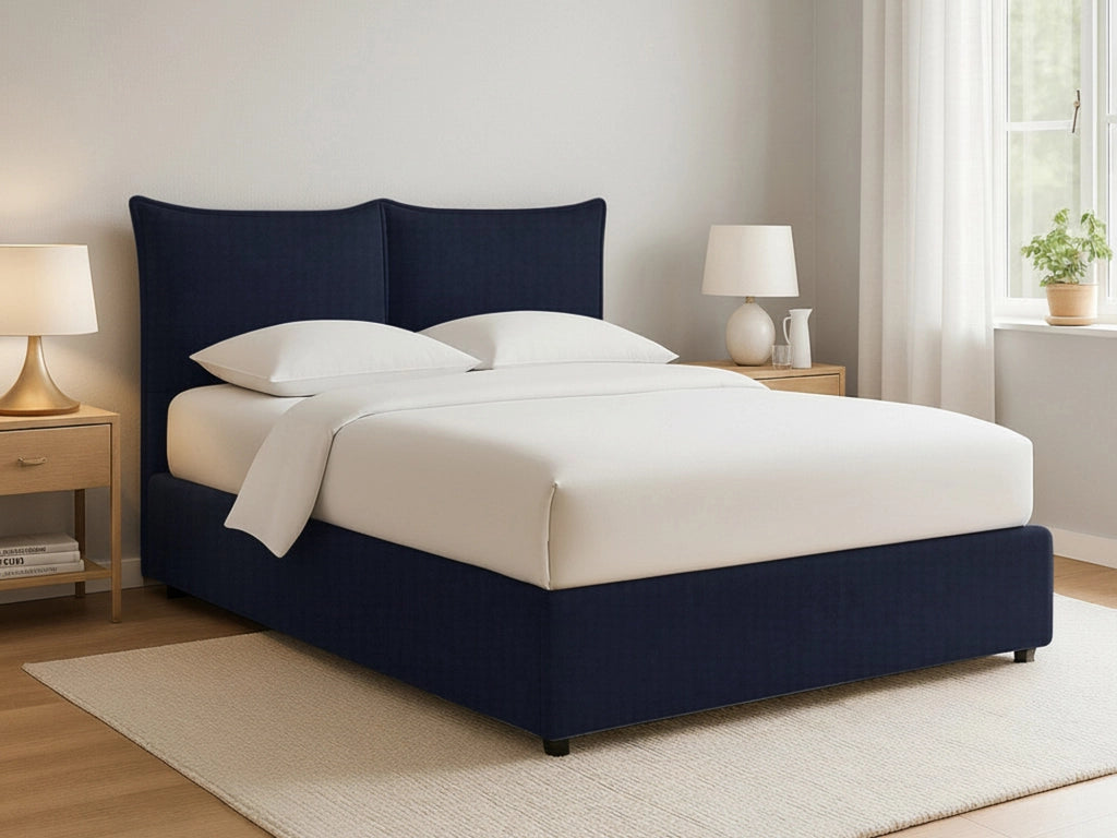 Penzance, Letto Piazza e Mezza Sfoderabile Made in Italy, Viola Scuro