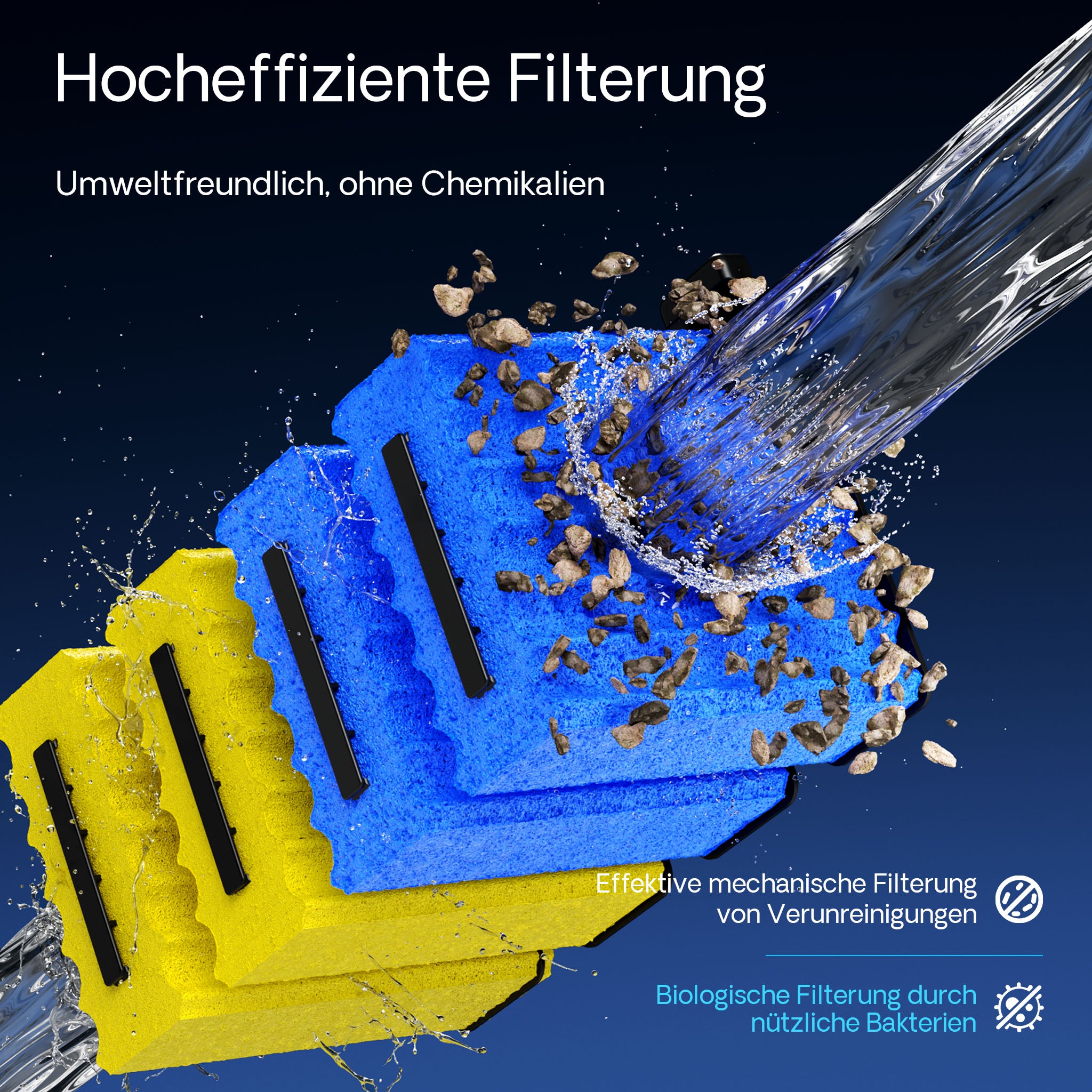 Set per laghetti filtro a camera 60000l chiarificatore UVC 24W