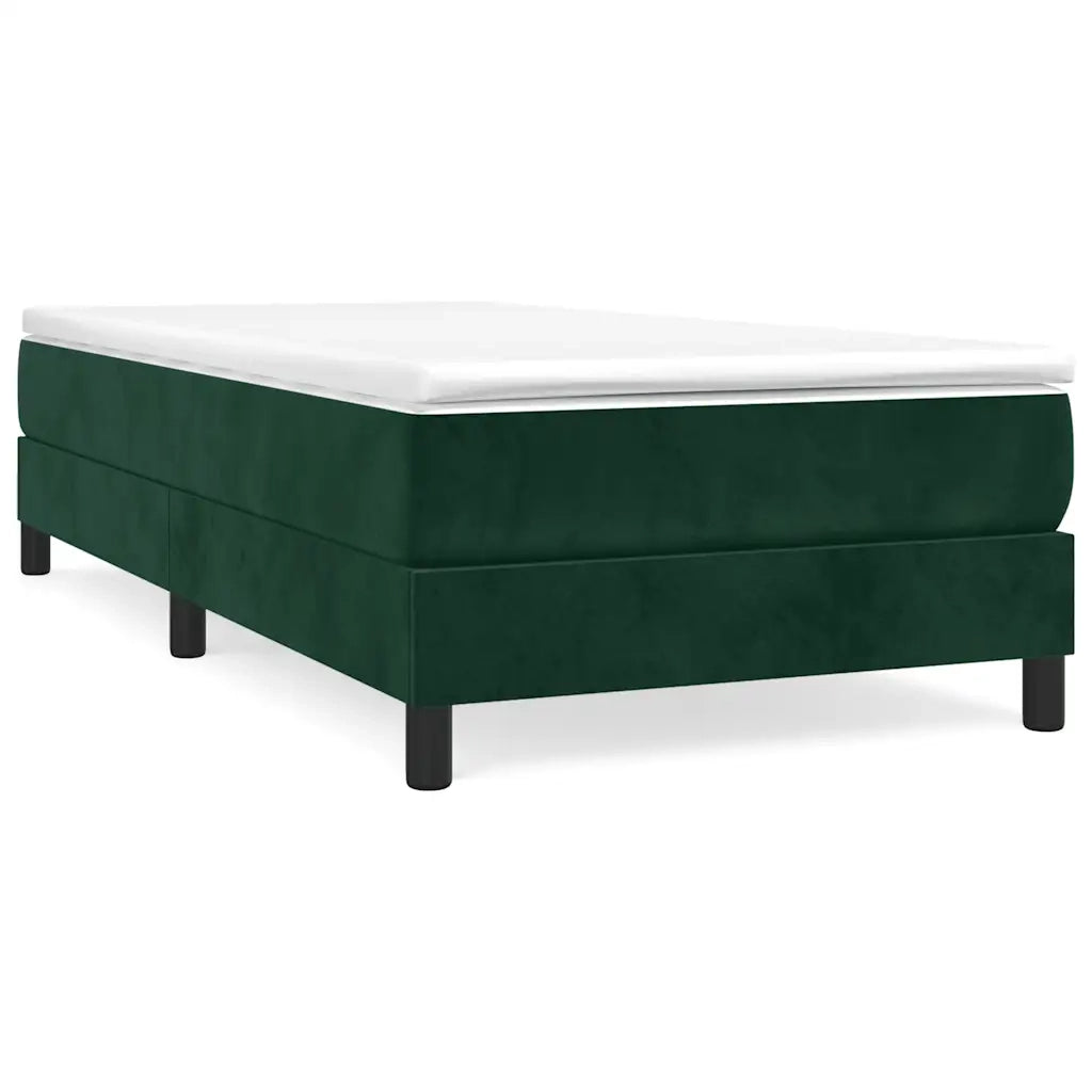 Giroletto senza Materasso Verde Scuro 80x200 cm in Velluto