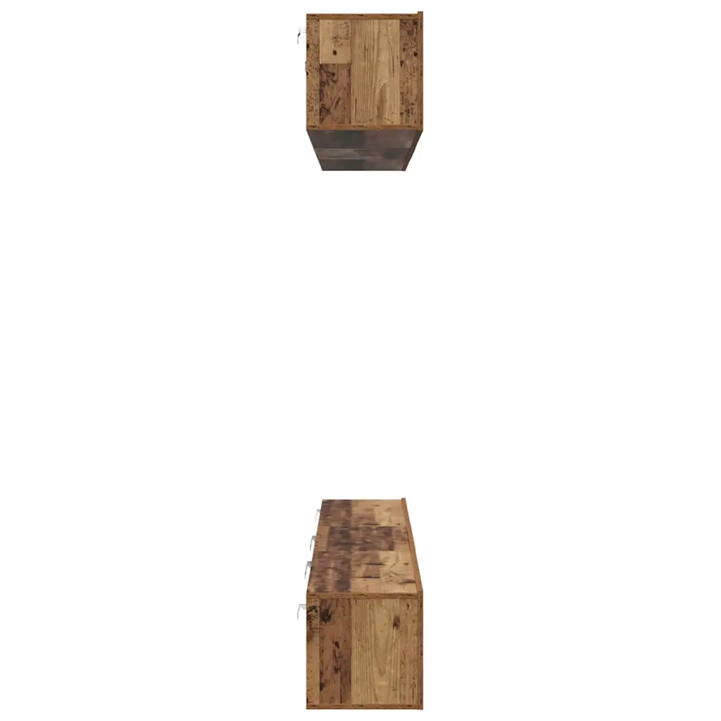 vidaXL Set mobile TV 6 pcs Legno vecchio 80 x 30 x 30 cm