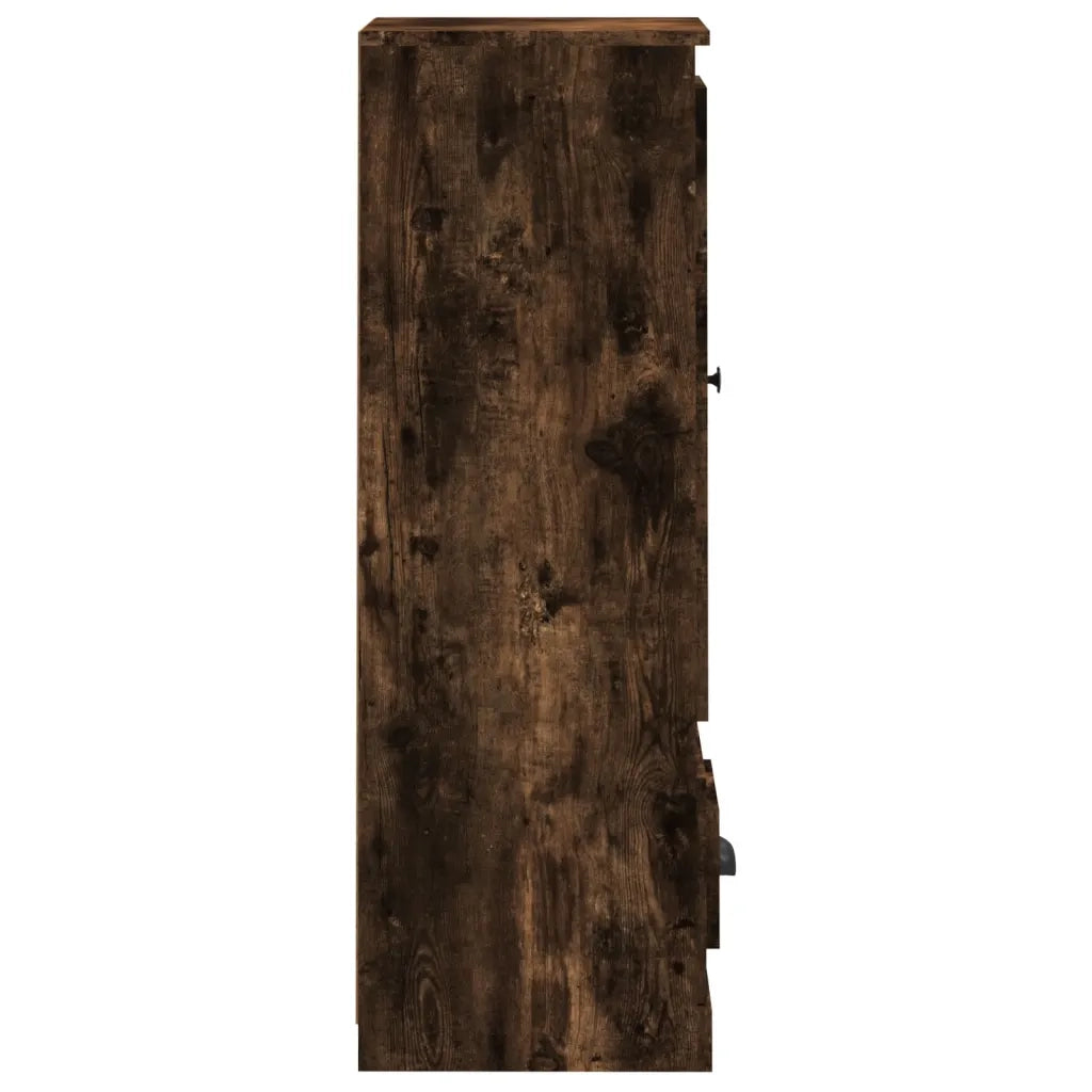 Credenza | Madia | Buffet da pranzo | Armadio da pranzo Rovere Fumo 36x35,5x103,5 cm in Legno Multistrato