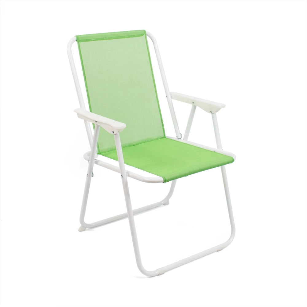 Trade Shop - Set 6pz Sedia Pieghevole Da Mare Spiaggia Campeggio In Metallo Tela Colorata 023282 -