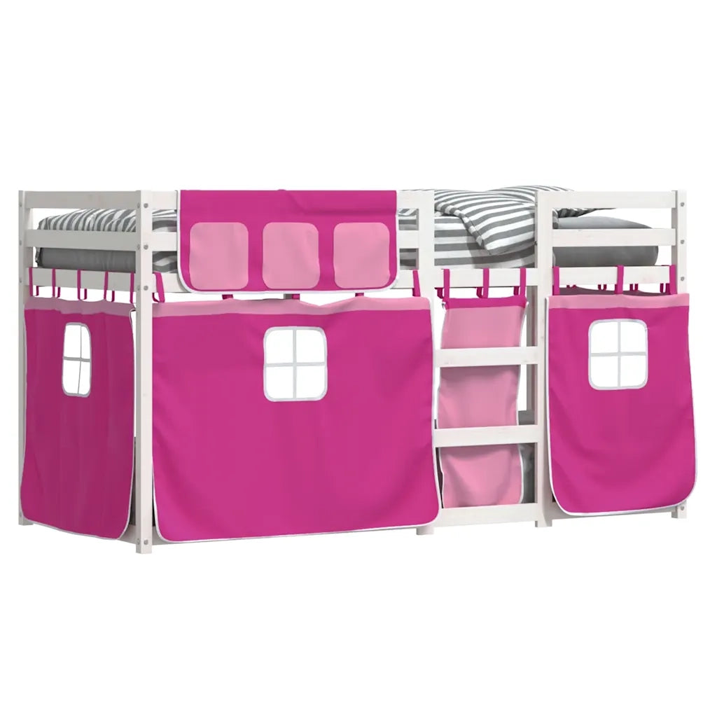 Letto a Castello senza Materasso Rosa 90x200 cm Legno di Pino 3283897