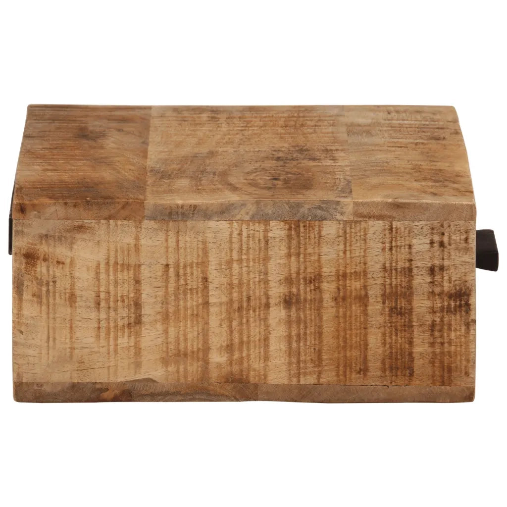 Comodino a Parete 40x30x13,5 cm in Legno Massello di Mango 371973