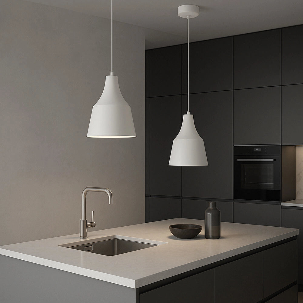 Trade Shop - Lampadario A Sospensione Da Soffitto Moderno Con Paralume A Cupola Con Attacco E27 B46 -