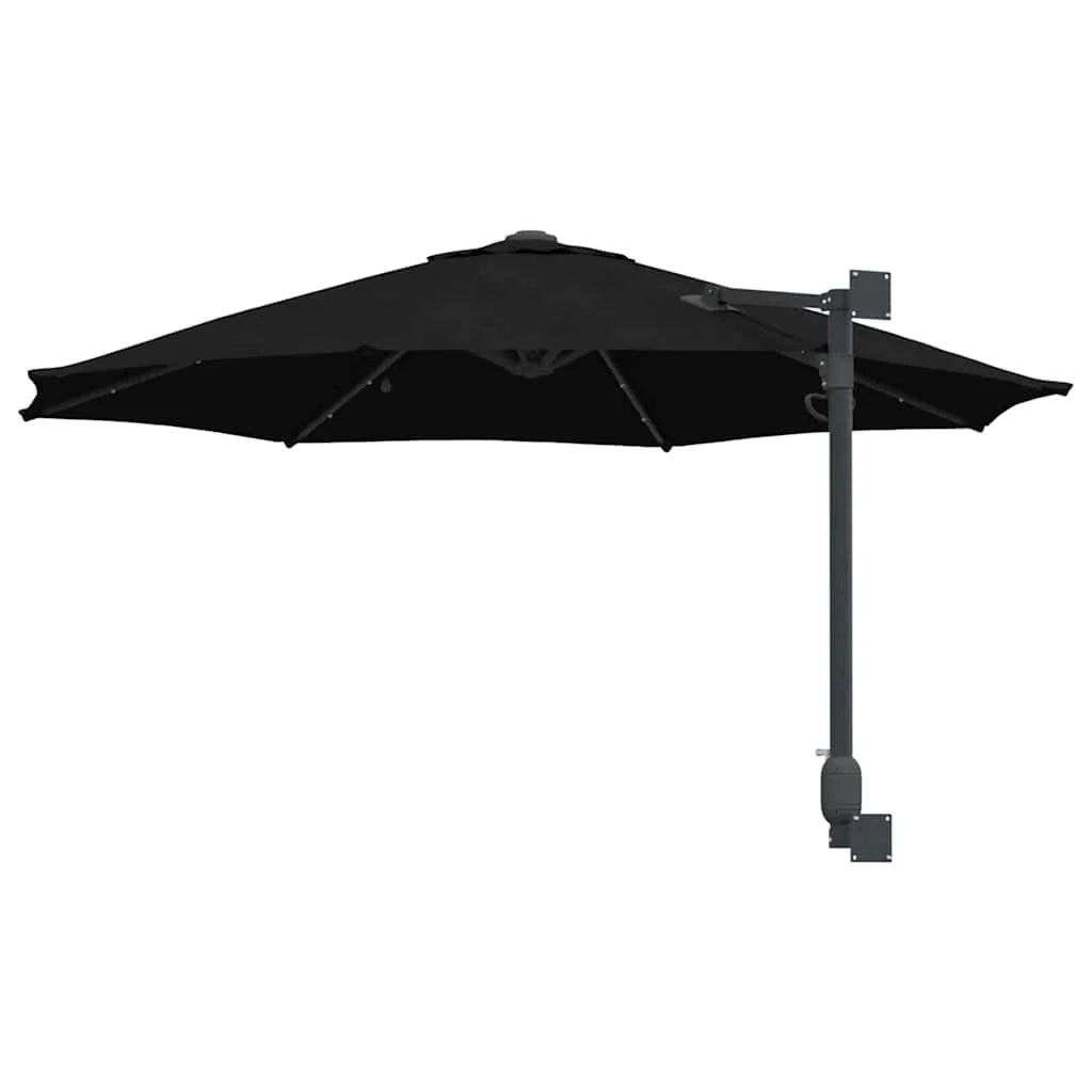 Ombrellone da giardino inclinato 248 x 248 x 148 cm ombra confortevole design moderno poliestere nero 02_0058648