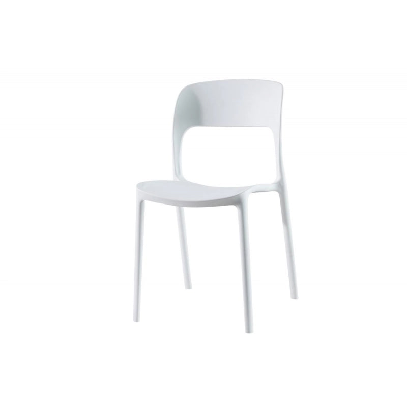 SET DA 4 SEDIE POLIPROPILENE ESTIA BIANCO 56X43X83