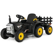 Trattore elettrico con rimorchio 135 x 51 x 53 cm 3 velocità Bluetooth e audio uso esterno PP nero 20_0019284