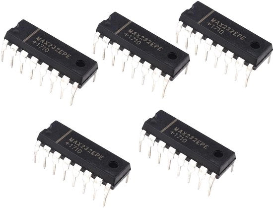 Componenti elettronici - Chipset IC - Chip IC MAX232 - Protezione ESD - 5 pezzi - Componenti elettronici - Adatto per bassa tensione - Formato compatto