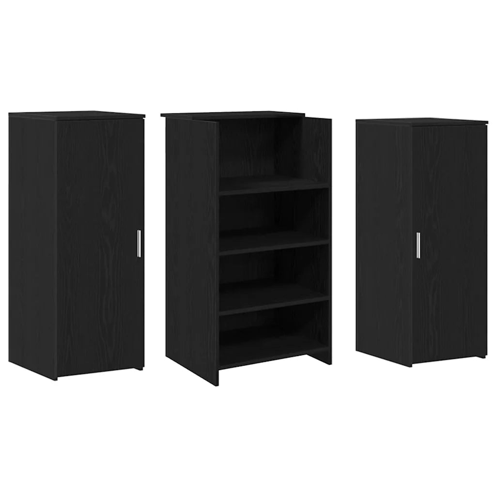 Banco Reception Rovere Nero 135x50x103,5 cm Legno Multistrato 3324188