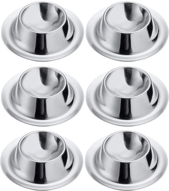 Set di 6 coperchi per uova in acciaio inox - argento - duraturo