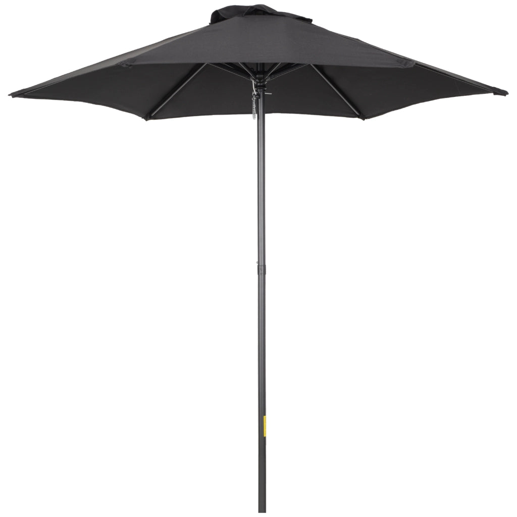Parasole esagonale girevole pieghevole diametro 196 cm stabile da mercato protezione solare per balcone giardino e spiaggia colore nero