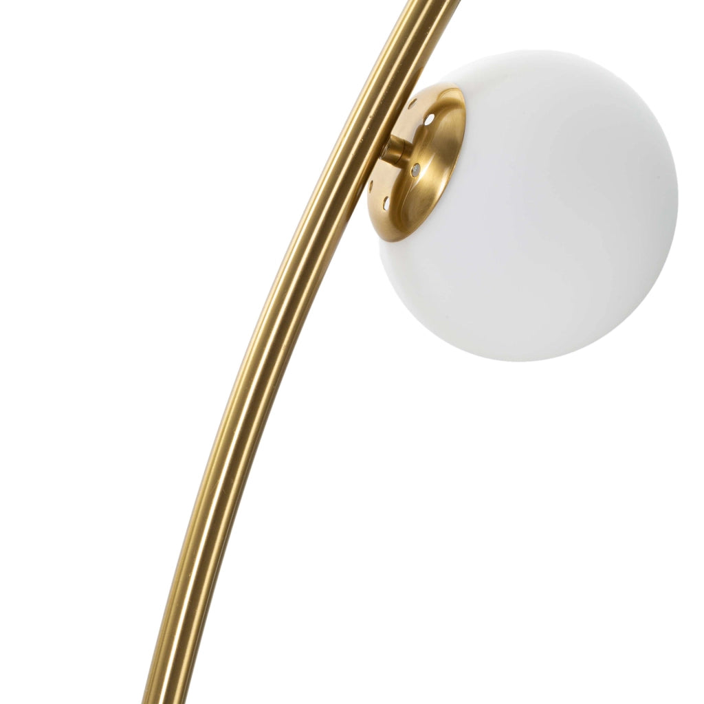 Bale, Lampada da Terra Necessarie 6 Lampadine, Bianco Marmo