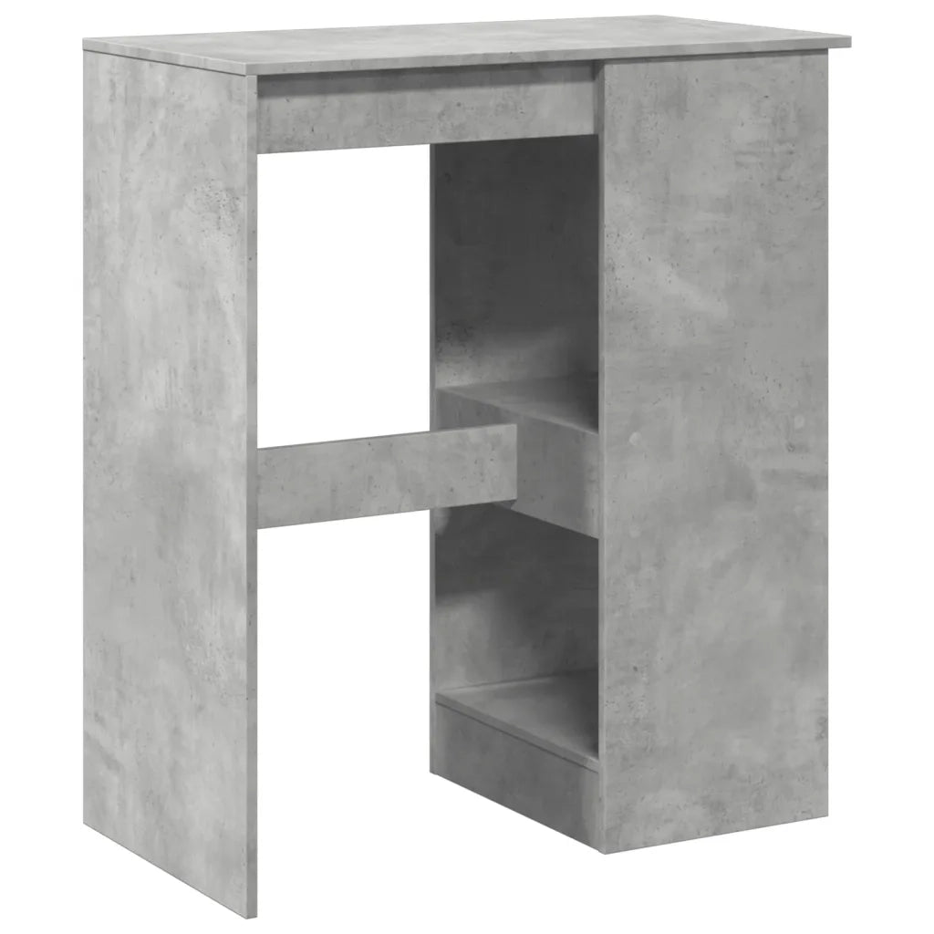 vidaXL Tavolo Bar con Rastrelliera Grigio 90x47,5x103,5 cm Multistrato