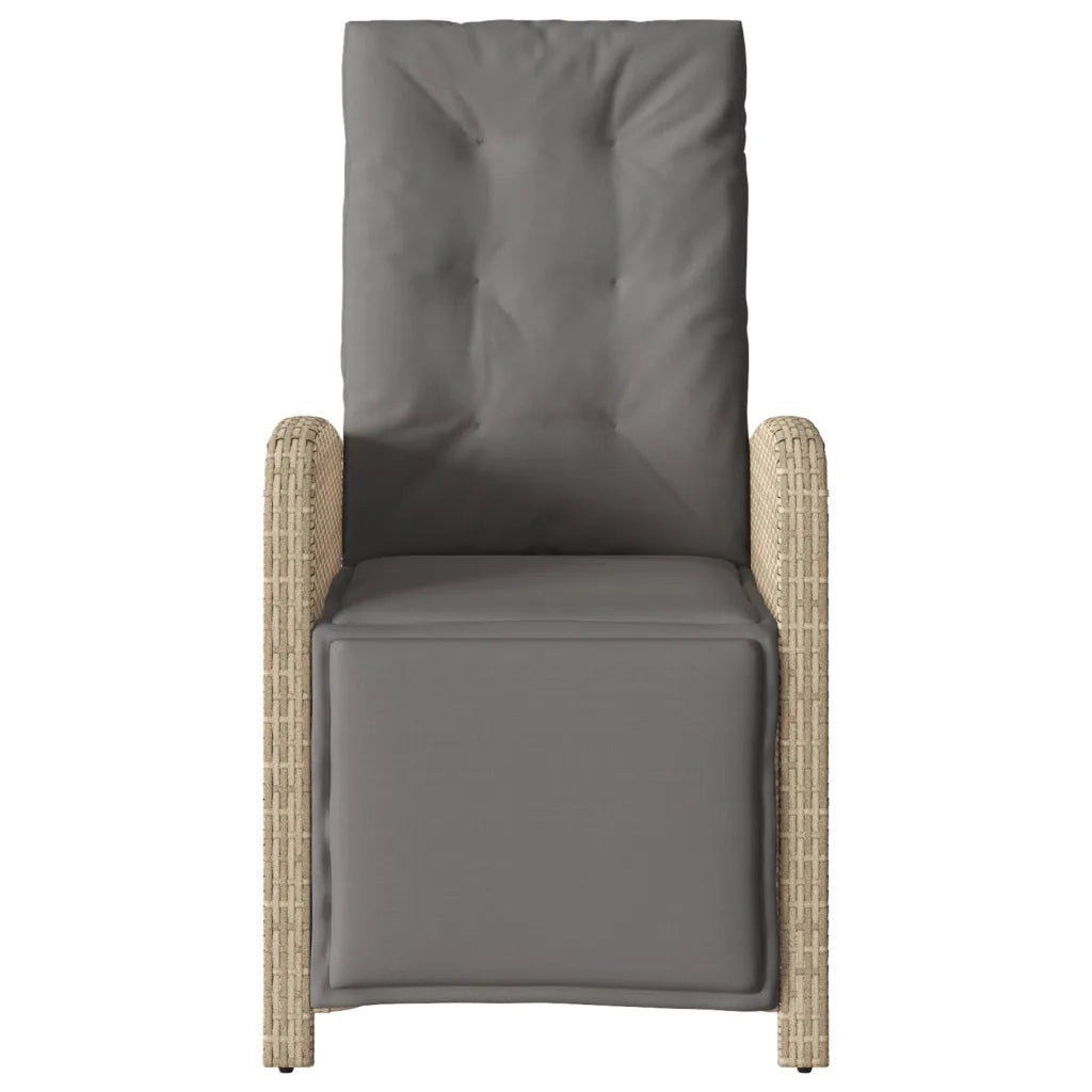 Set da Bistr¨° 3 pz | Set Salotto da Giardino con Cuscini Beige Misto in Polyrattan