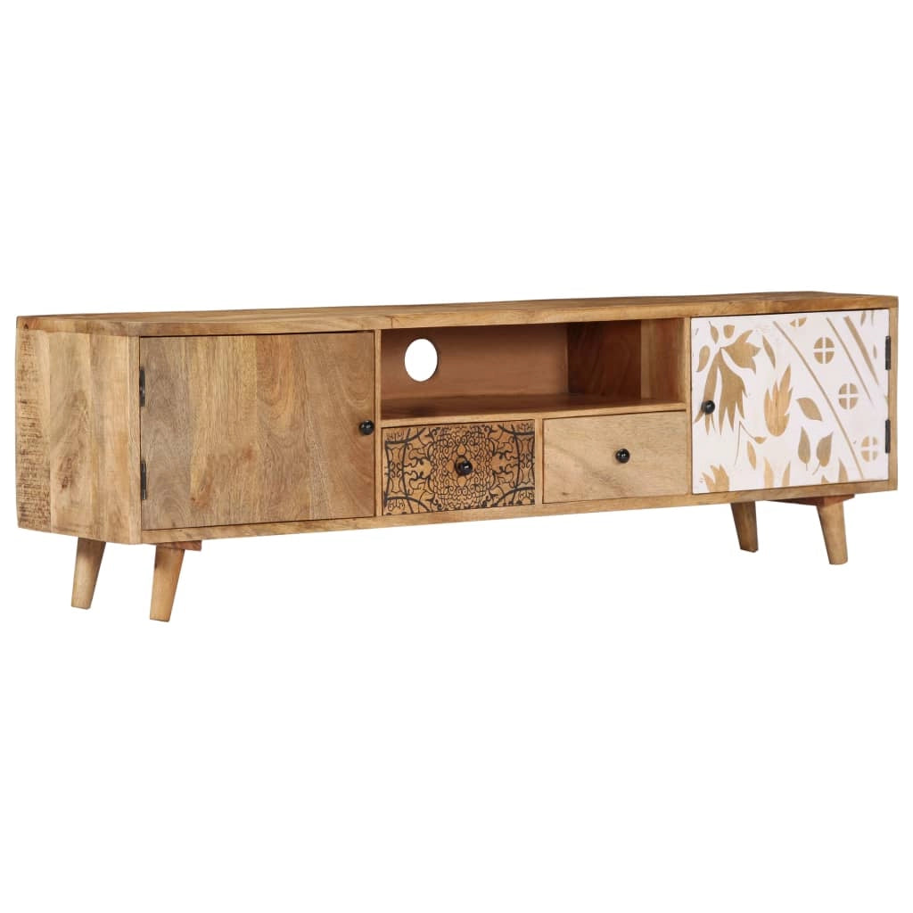 Mobile porta TV/credenza di design pratico 140 cm in legno massello di mango 2502072