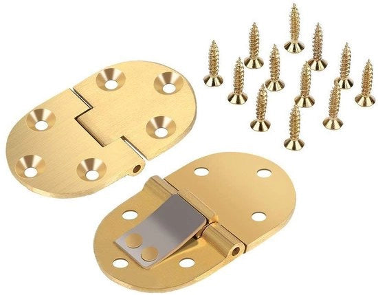 Sostegno a sospensione in ottone solido per tavolo pieghevole - 2 pezzi - Finestra in oro - Duraturo e stile - Ideale per mobili