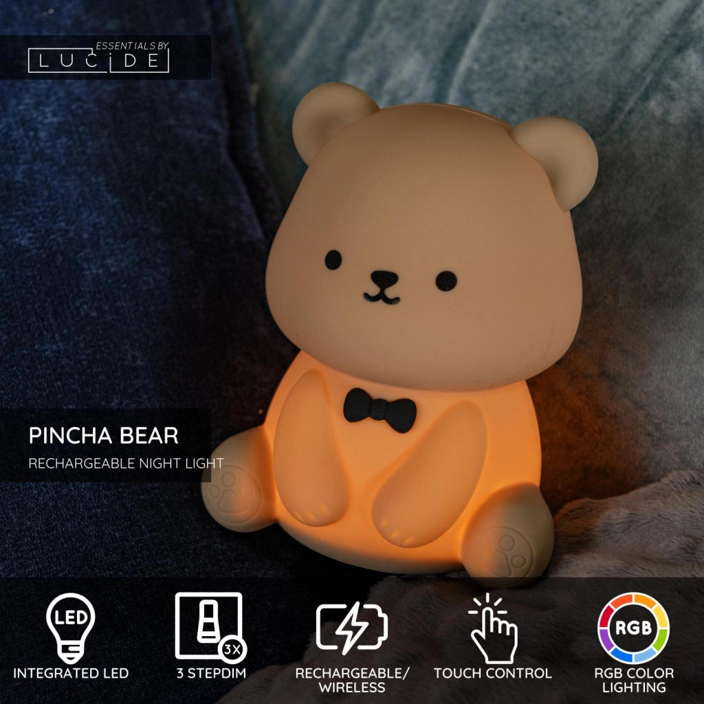 Lampada da notte bimbo LED marrone PINCHA BEAR Lucide