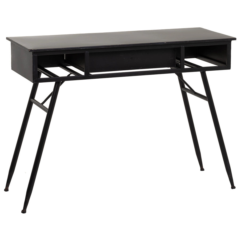 Mobile da ingresso in metallo nero 100x40x75h
