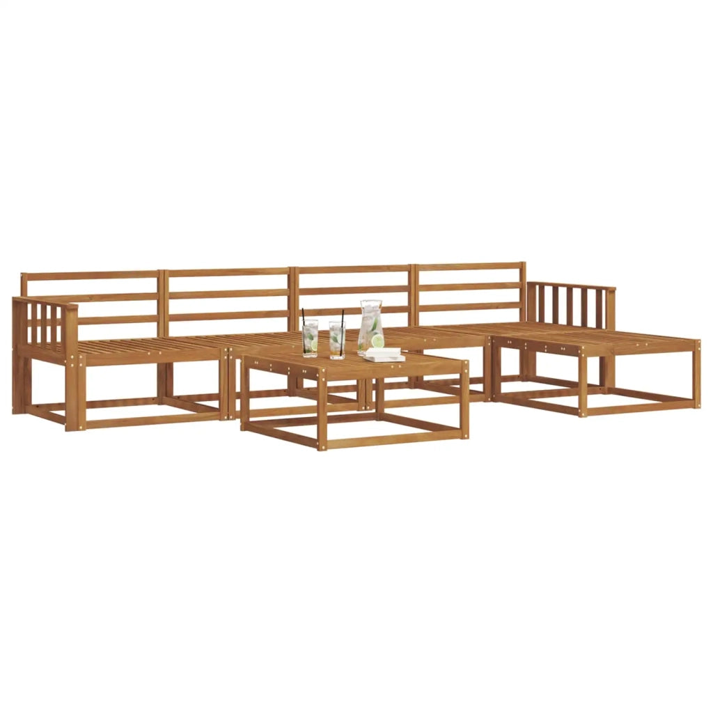 Set di divani da esterno 6 pcs Naturale