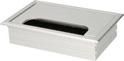 Cavo di alimentazione in alluminio 120 x 80 mm per mobili - argento - anodizzato a 45° - contenitore di cavo con contenuto in HTML contenitore di cavo