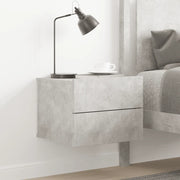 Comodino-Tavolino da notte Grigio Cemento 40x30x30 cm in Legno Multistrato 752549