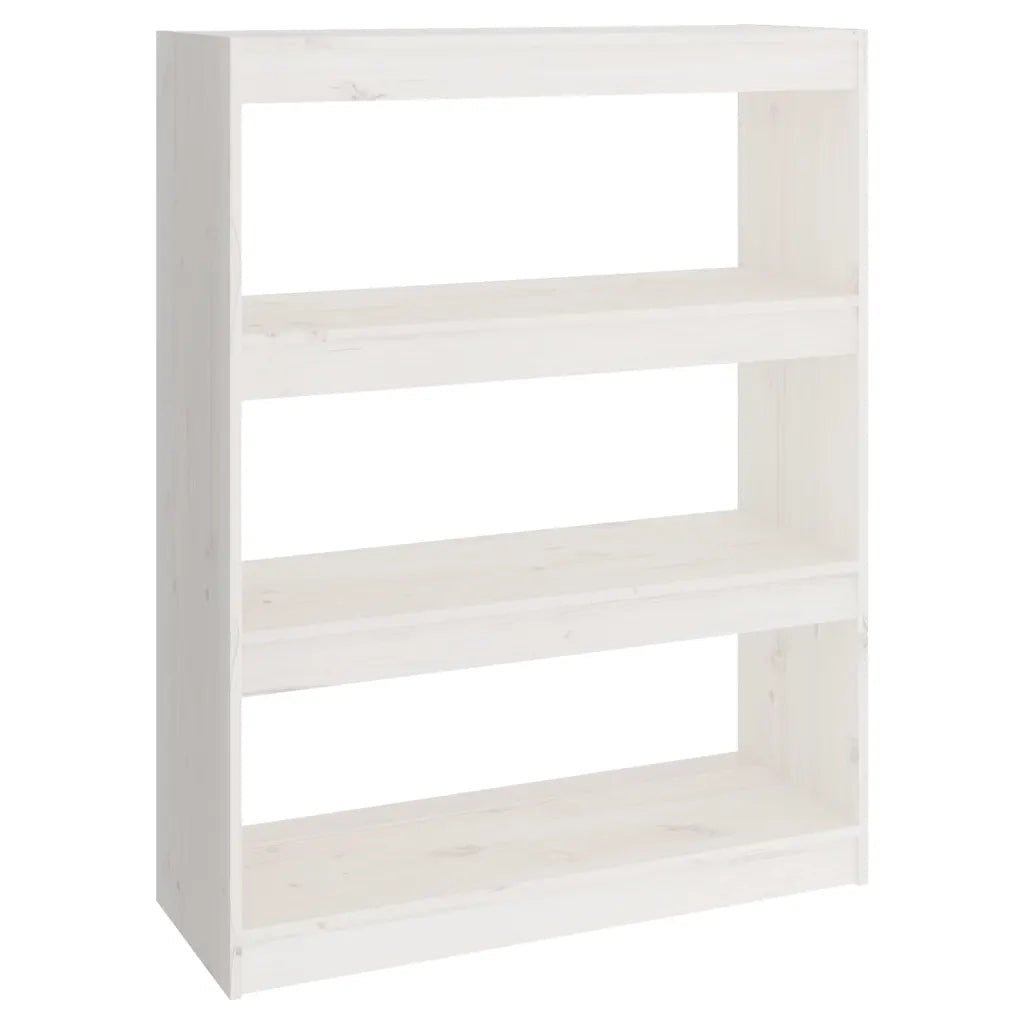Libreria/Divisorio Bianco 80x30x103,5 cm in Massello di Pino 808189
