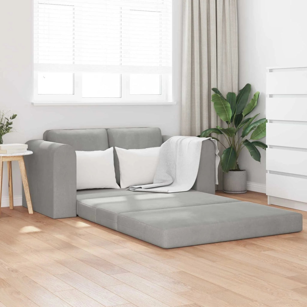 Divano letto Grigio chiaro 148 x 71 x 83 cm Velluto 4106684