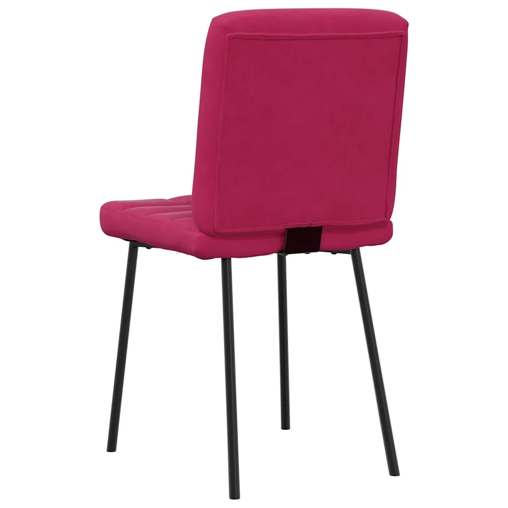 vidaXL Sedie da Pranzo 2 pz Rosso Vino in Velluto