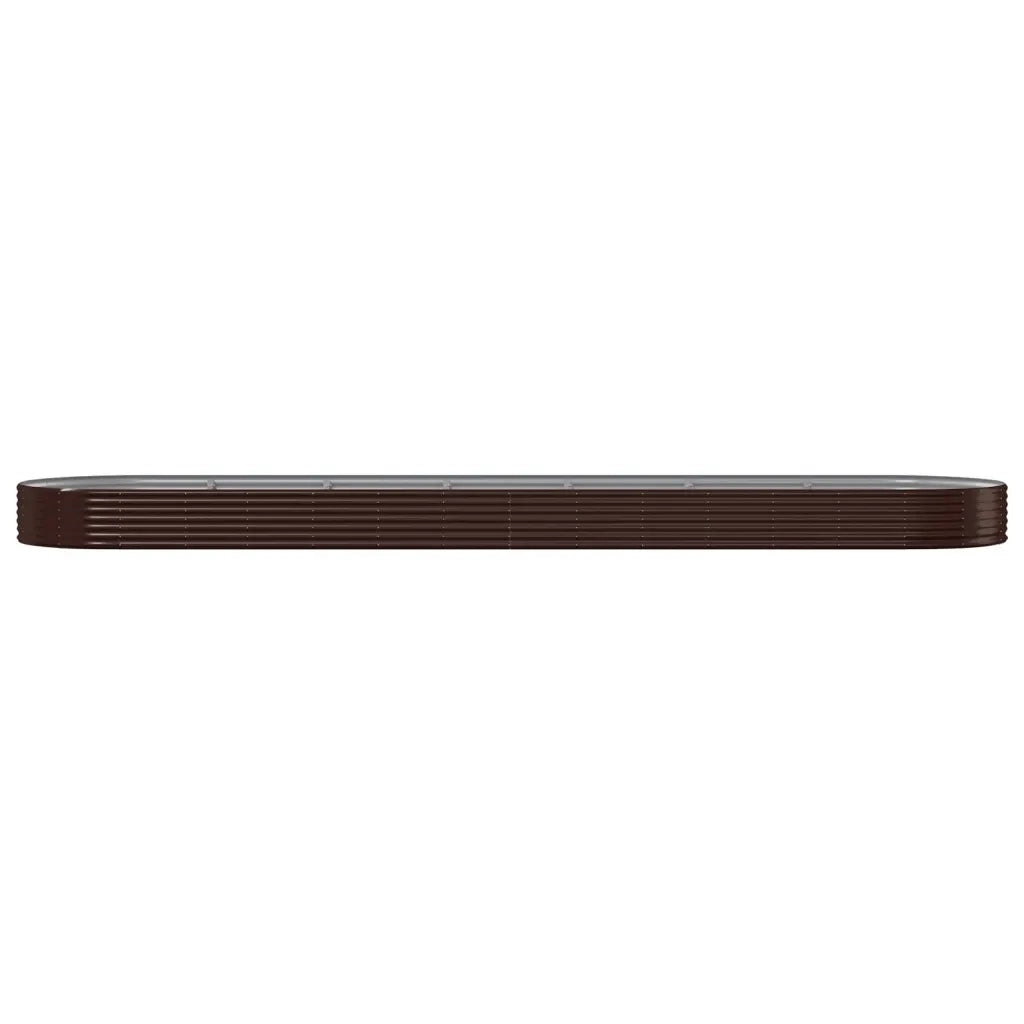 Vaso Giardino Acciaio Verniciato a Polvere 600x140x36cm Marrone cod mxl 66906