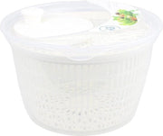 Spinner per Insalata 5L - Diversi set di setacciatura e asciugatura rapida - Lavatrice per Insalata con Spinner (bianco) asciugacapelli