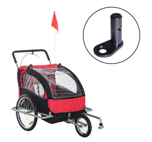 Attacco per rimorchio bicicletta con perno di sicurezza ¨C zephmum ¨C nero
