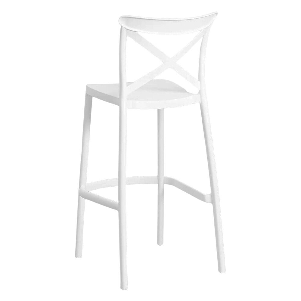 Sgabelli da bar set da 2 bianco sprint plastica polipropilene h 75 cm