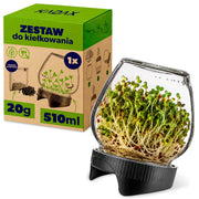 KADAX Zestaw Słój Amfora fi82 580ml 5802-9 + Plastikowa zakrętka do słoików fi82, kiełkownica K17500