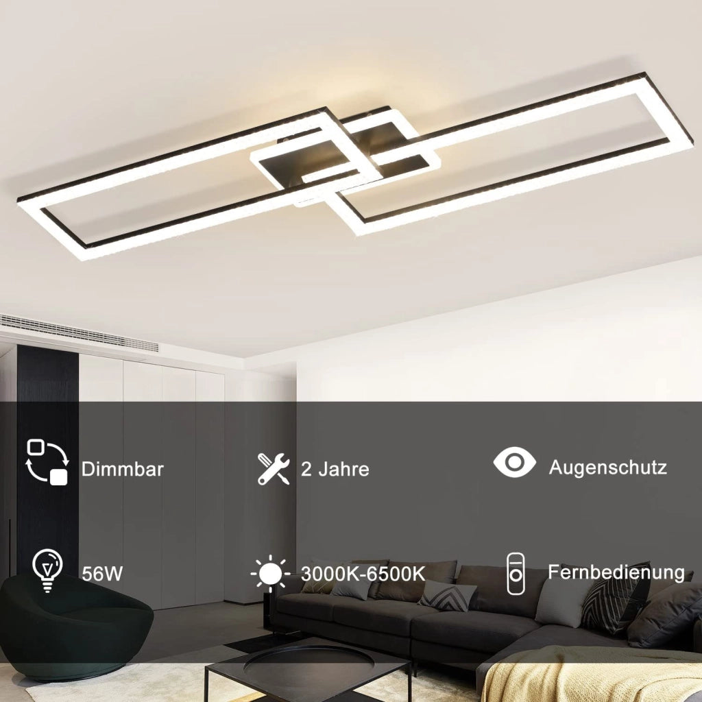 ZMH Lampada da soffitto LED in cristallo dal design moderno con telecomando - 56 W