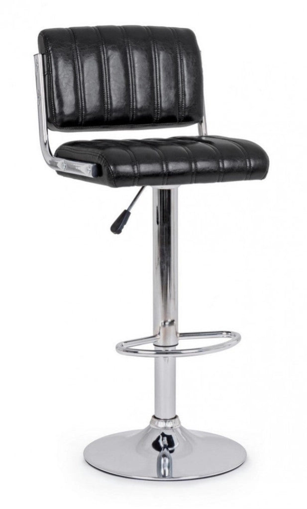 Set 2 Sgabelli Bar 46x51,5x88,5/109,5h cm Barclay Nero