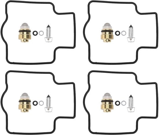 Kit di riparazione carburatore per motori - 4 set - Riparazione carburatore per motori - Materiale: rame/aluminum/gomma - Compatibile con ZX7/ZR9/Z900/Z750/Z1000 - Prestazioni migliorate - Set di carburatore