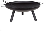 Bowl da Fuoco Esterno Portatile con Attizzatoio - Materiale in Ferro - Progettazione Robusta - Dimensioni: Diametro 59 x 72,5 x 28 cm - Ideale per Griglia Esterna e Campeggio