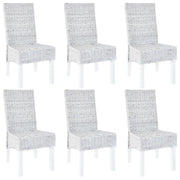 Sedie da Pranzo 6 pz Marrone Chiaro in Rattan Kubu e Mango cod mxl 9319
