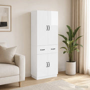 Set di armadi 2 pz Bianco Lucido Legno ingegnerizzato 3416830