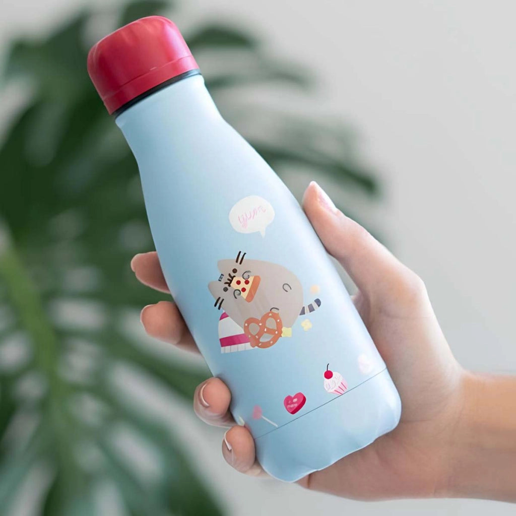 Bottiglia termica 260 ml Modello Purrfect Love con tappo ermetico Blu Pusheen