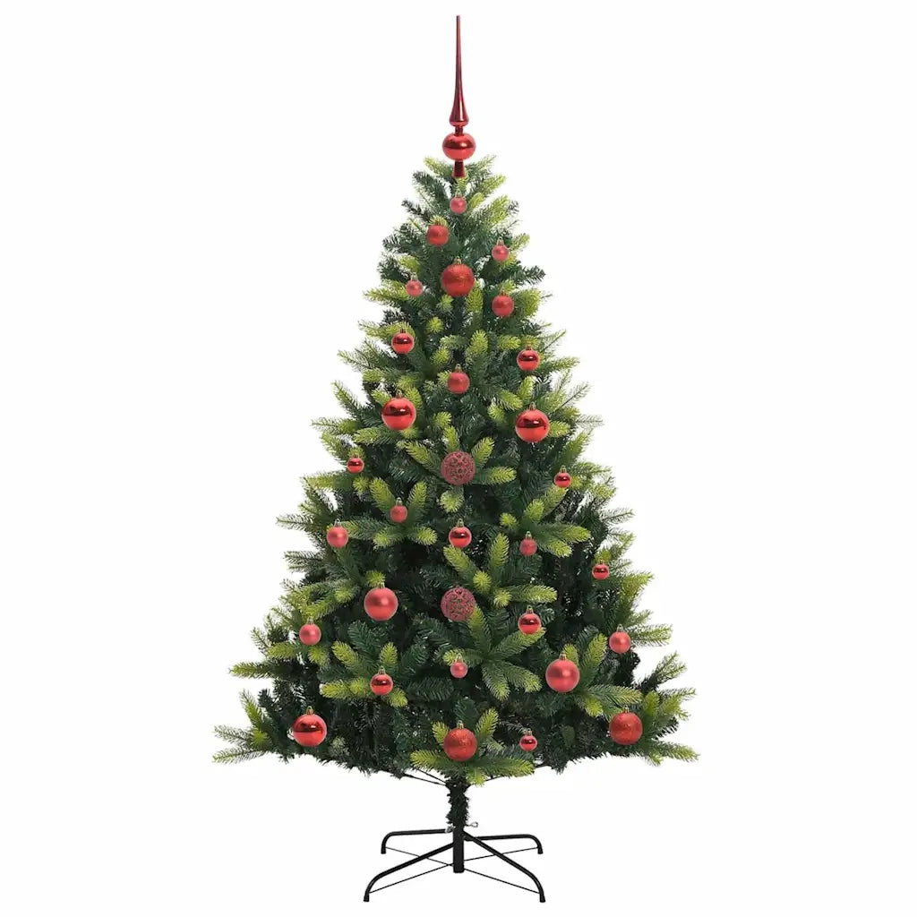 Albero di Natale Artificiale Pieghevole 150 LED Verde 120 cm 3395973