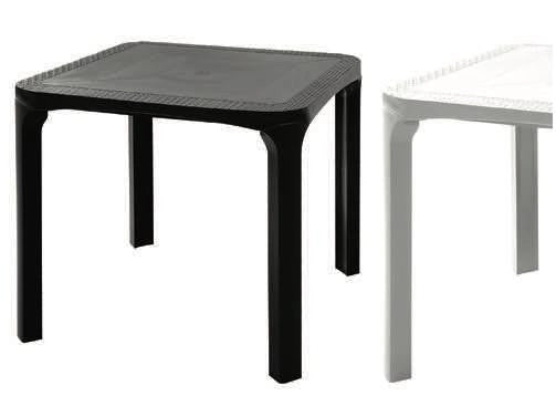 TAVOLI TAVOLO IN RESINA RATTAN OLE' CM.80X80XH72 ARREDO GIARDINO