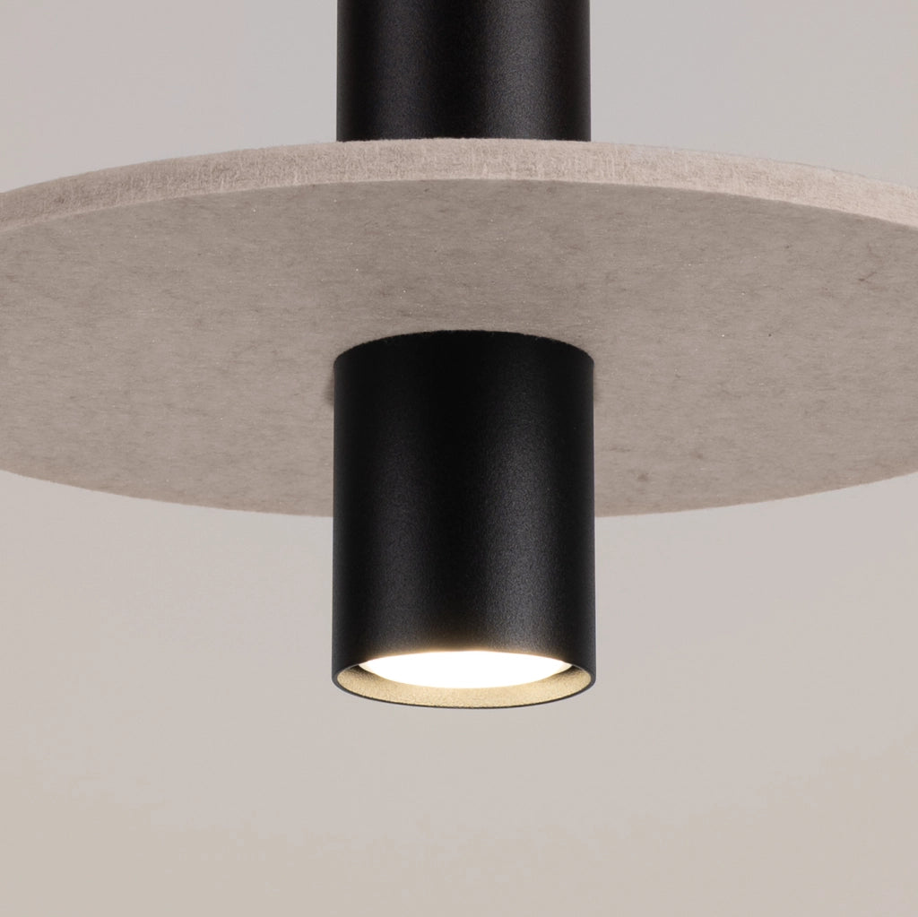 Lampada a sospensione PELTA 1 nero/beige